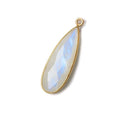 30x12mm Vermeil Bezel Rainbow Moonstone faceted pear Pendant 1 piece