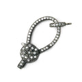 30x15mm Black Gold .925 Silver Pave CZ Lobster Clasp with CZ Ring 1 piece