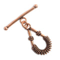 30x15mm Copper Toggle Twisted Wire Wrapped Pear