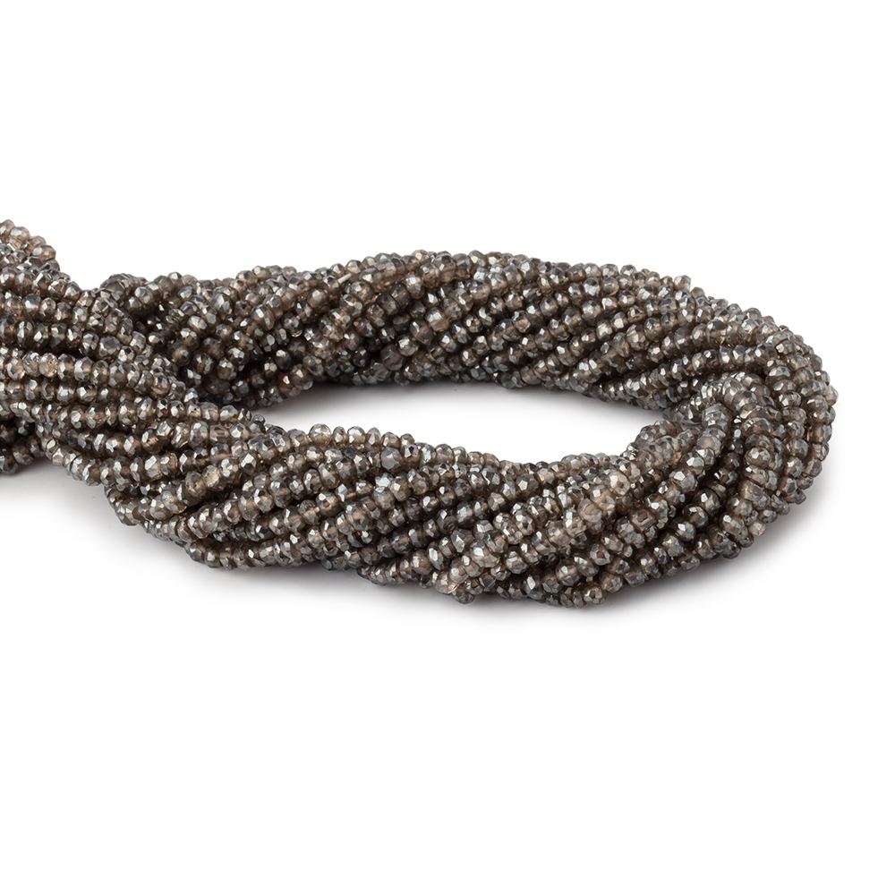 3.5mm Mystic Smoky Quartz Faceted Rondelle Beads 12.5 inch 130 pieces