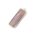 31x11mm Silver Bezel Chocolate Moonstone Bar 1 ring pendant 1 piece