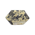 32.5x20mm Black & Tan Jasper Modified Hexagon 2.5mm hole button 1 piece