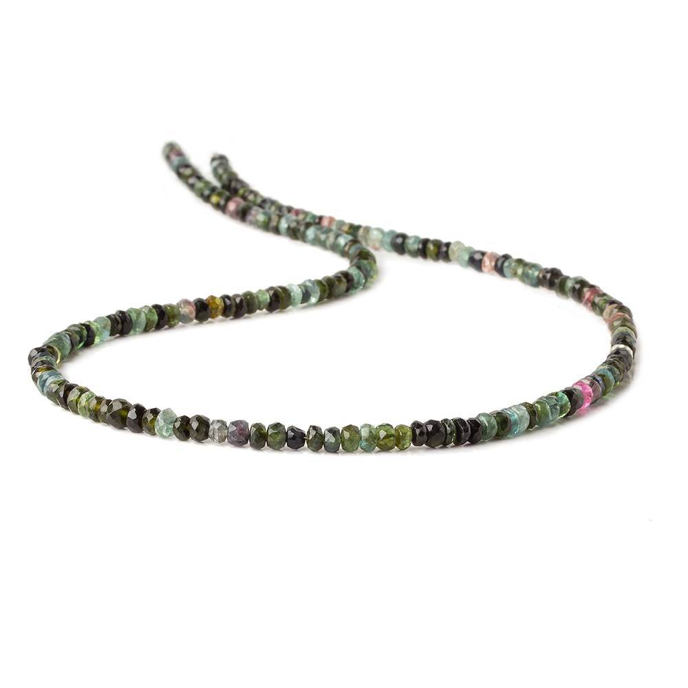 4.5mm Multi Color Tourmaline Faceted Rondelle Beads 16 inch 135 beads