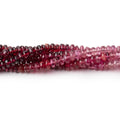 3.5-4mm Shaded Pink Spinel Plain Rondelle Beads 18 inch 200 pieces AAA