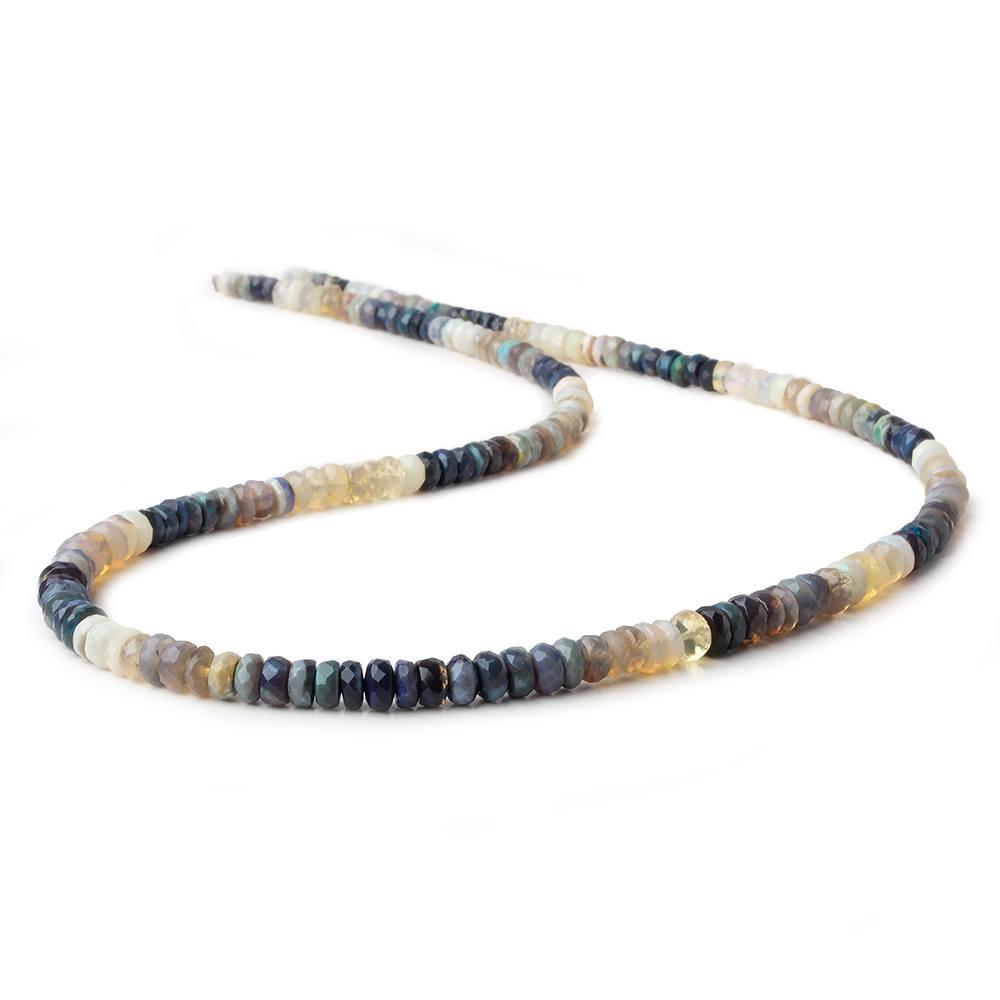 3.5-5.5mm Australian Opal Beads Faceted Rondelles 18 inch 190 beads AA