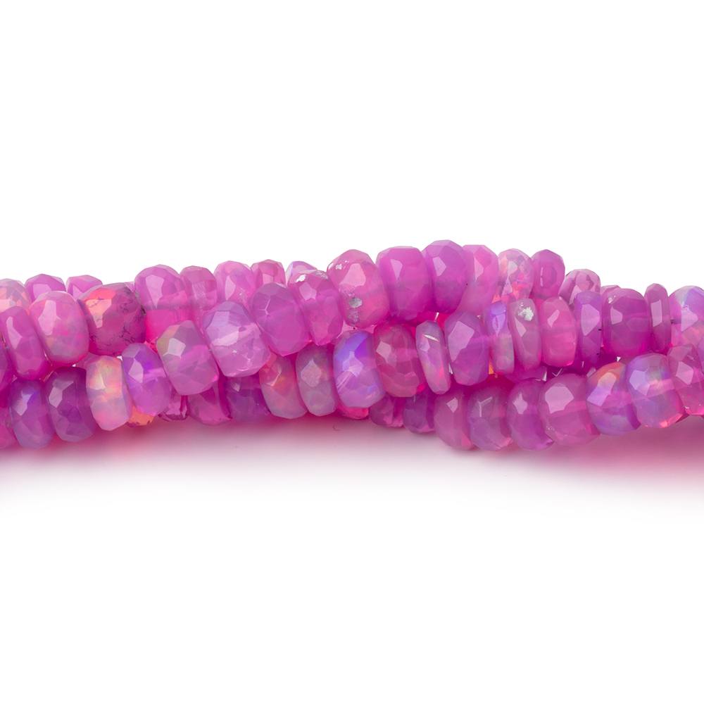 3.5-5.5mm Orchid Purple Ethiopian Opal Faceted Rondelles 16 inch 175 Beads AA