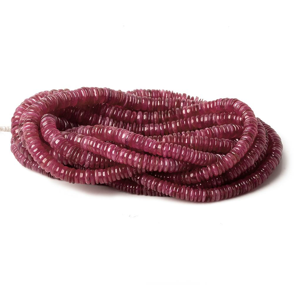 3.5-7mm Ruby plain heshi beads 17.5 inch 225 pieces