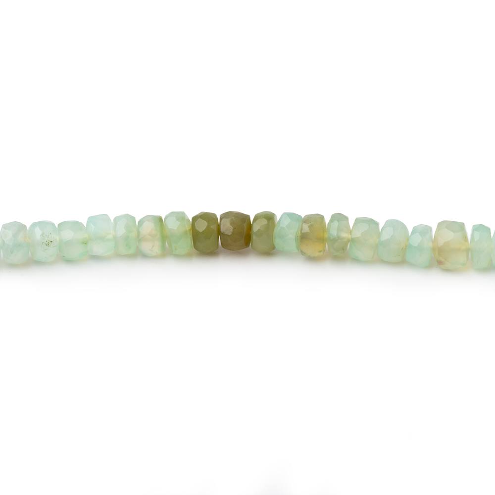 3.5mm Blue Peruvian Opal Faceted Rondelle Beads 17 inch 175 pieces