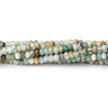 3.5mm Blue Peruvian Opal Micro Faceted Rondelle Beads 15.75 inch 168 pieces AA