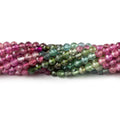 3.5mm Multi color Tourmaline micro faceted rounds 13 inch 100 pieces AAA