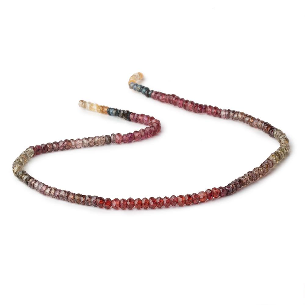 3.5mm Multi Gemstone Faceted Rondelle 13.5 inch 160 Beads