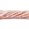 3.5mm Pink Peruvian Opal Faceted Rondelle Beads 13 inch 126 pieces