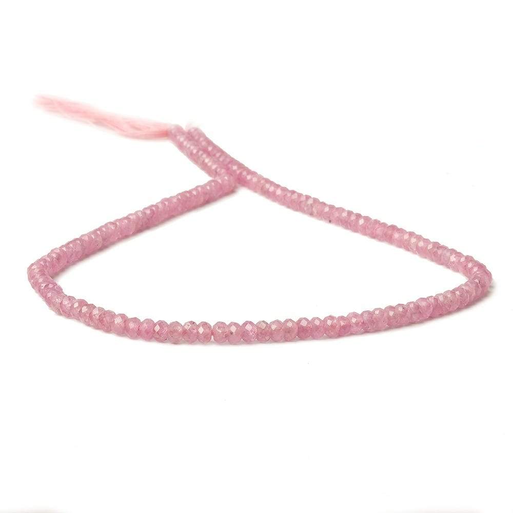3.6-3.8mm Pink Sapphire micro-faceted rondelle beads 13 inch 120 pieces AA