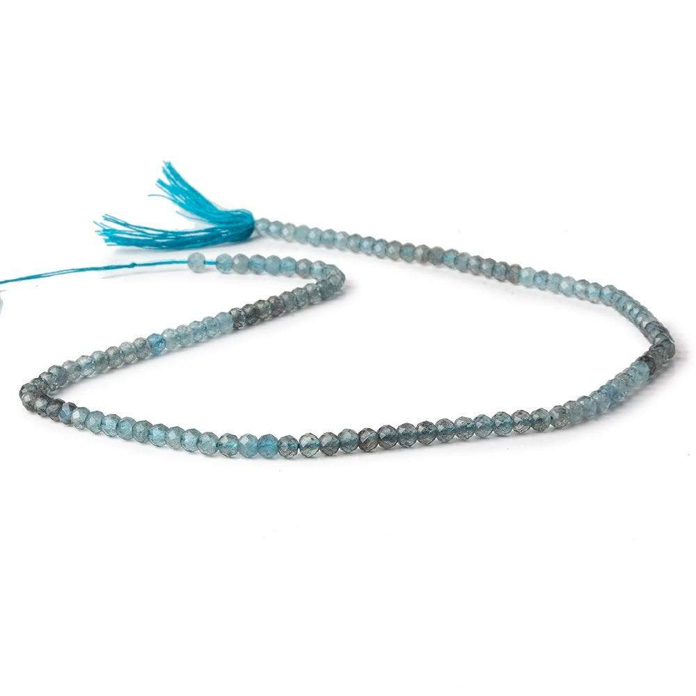 3.5mm Shaded Moss Aquamarine micro faceted round beads 13 inch 114 pieces