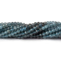 3.5mm Shaded Moss Aquamarine micro faceted round beads 13 inch 114 pieces