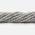 3.5mm Silver Off Round Side Drilled Freshwater Pearls 15.25 inch 153 pieces AAA