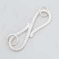 36x10mm Sterling Silver S Hook Ribbed Design 1 piece