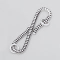36x9mm Antiqued Sterling Silver S Hook Ribbed Design 1 piece