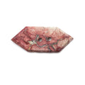 37.5x15.5mm Brecciated Plum Jasper Modified Hexagon 2.5mm hole button 1 piece