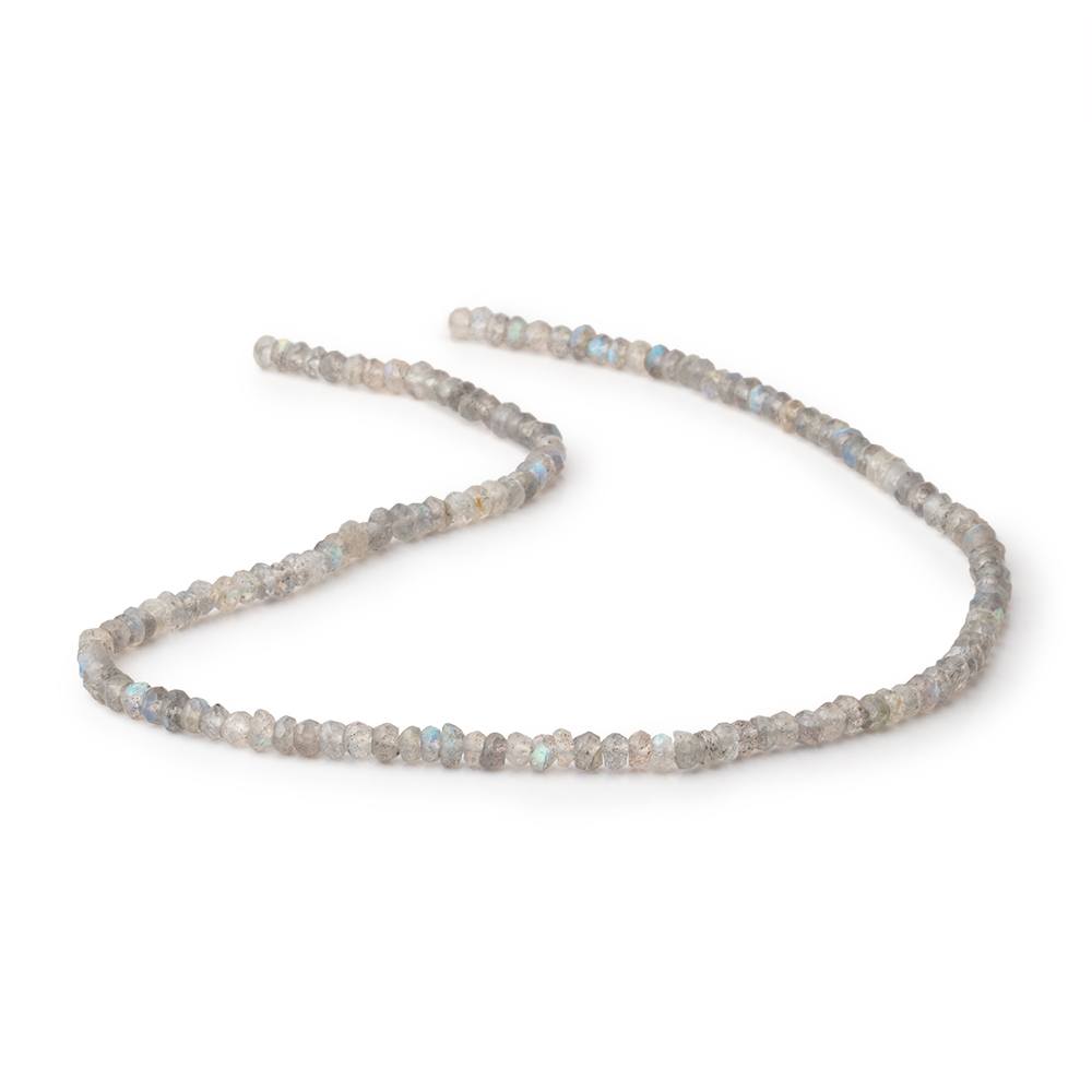 3.7mm Light Labradorite Faceted Rondelle Beads 13 inch 144 pieces