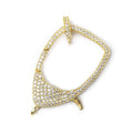37x22mm Vermeil Pave CZ Lobster Clasp with CZ Ring 1 piece