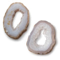 38x25-36x27mm Occo Agate with Drusy Slice without drill hole 2 pieces
