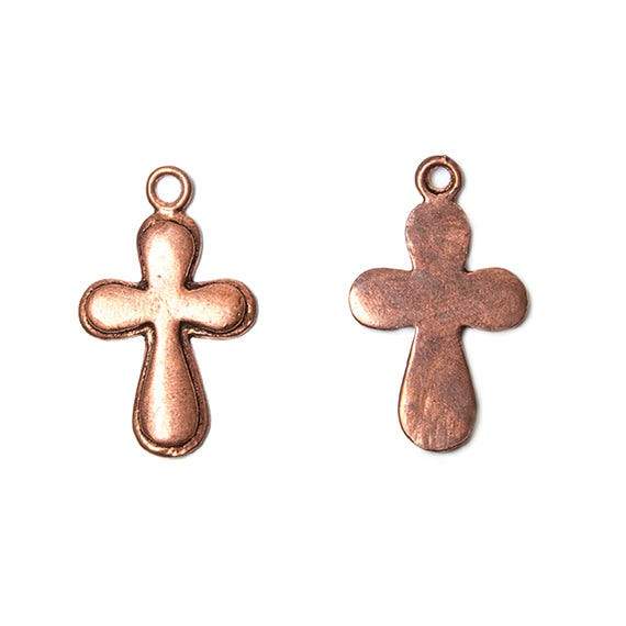 39x25mm Copper Cross with Modern Design Set of 2