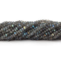 3mm Labradorite Faceted Rondelle Beads 13 inches 150 pieces