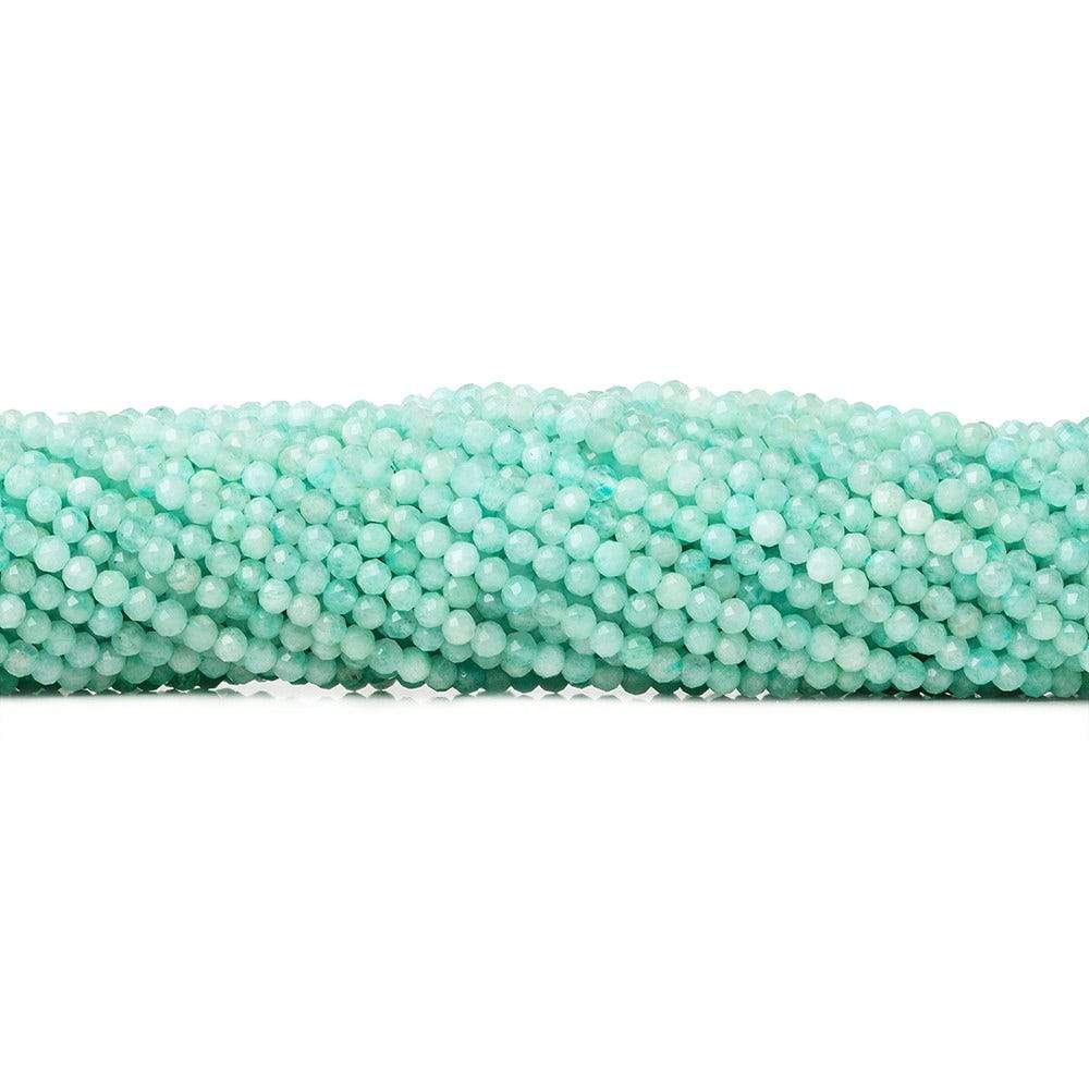 3mm Amazonite microfaceted round beads 13 inch 110 pieces AA