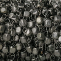 3mm Black Gold plated Brushed Cube Black Gold plated Chain by the foot