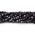3mm Black Spinel Faceted Coin Beads 14.5 inch 111 pieces