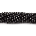 3mm Black Tourmaline micro faceted rounds 12.5 inch 100 pieces  AAA