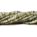 3mm Cat's Eye Green Quartz faceted rondelle 13 inch 175 beads