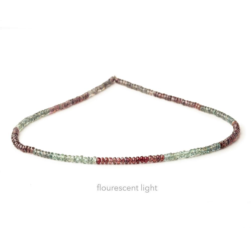 3mm Color Change Sapphire Faceted Rondelle Beads 14 inch 220 pieces
