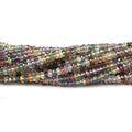 3mm Fancy Sapphire faceted rondelles 15 inch 251 beads AA Grade
