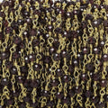 3mm Garnet micro-faceted rondelle Gold Chain by the foot 35 pieces