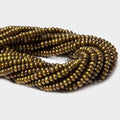 3mm Matte Olive Green Center Drilled Button Freshwater Pearls 15.5 in 220 pcs