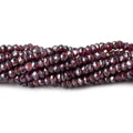 3mm Metallic Rhodolite Garnet Faceted Rondelle Beads 13 inch 174 pieces
