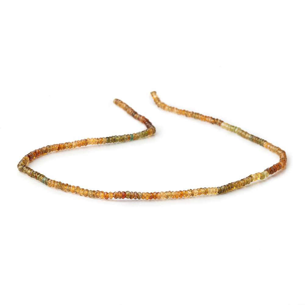 3mm Multi color Tourmaline Faceted Rondelle Beads 14 inch 200 pieces
