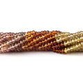 3mm Multi-gemstone Plain Rondelle Beads 13.5 inch 185 pieces