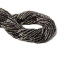 3mm Multi Grey Sapphire Micro Faceted rondelle beads 13 inch 160 pieces