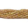 3mm Orange Yellow Songea Sapphire Beads Faceted Rondelle 16 inch 205 pieces