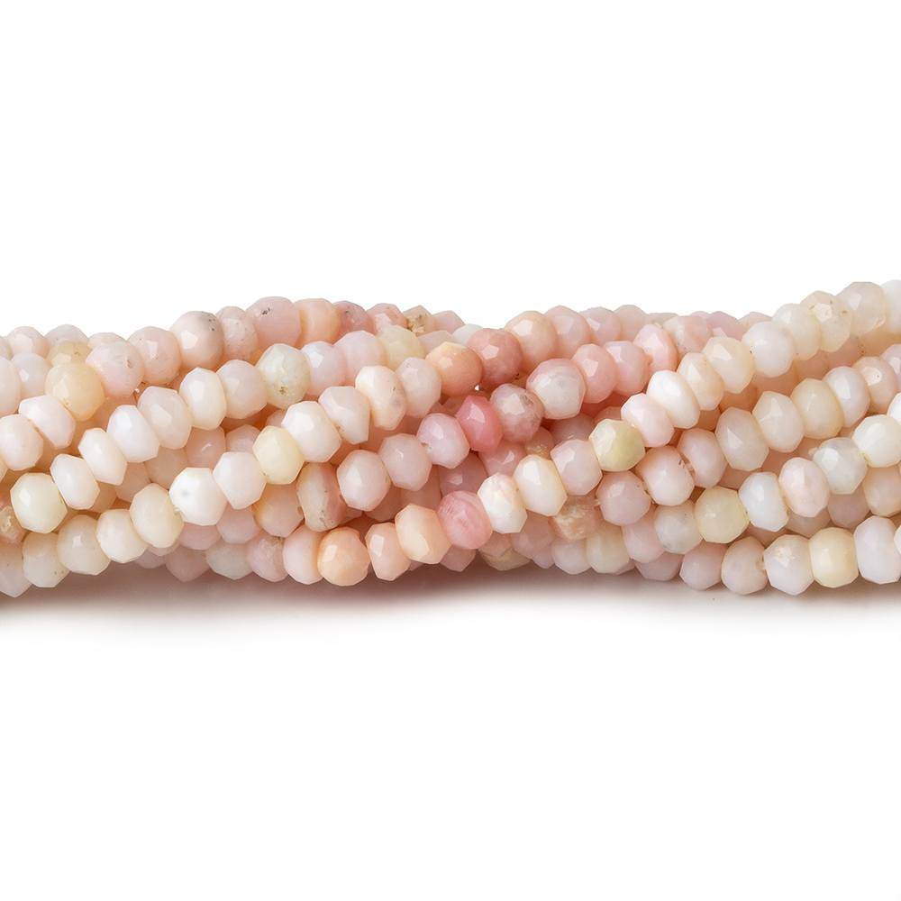 3mm Pink Peruvian Opal Faceted Rondelle Beads 13 inch 155 pieces