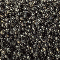 3mm Pyrite micro-faceted round Black Gold Dangling Chain by the foot