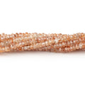 3mm Rose and Champagne Zircon Faceted Rondelle Beads 14 inch 200 pieces