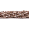 3mm Rose and Champagne Zircon faceted rondelles 13.5 inches 206 Beads