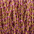 3mm Ruby Faceted Rondelles on Vermeil Chain by the Foot 44 Beads