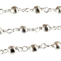 3mm Silver plated Brushed Round Silver plated Chain by the foot