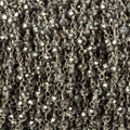 3mm Silver plated Pyrite faceted rondelle Silver Chain by the foot 38 pieces