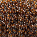 3mm Spessartite Garnet micro-faceted round Black Gold Dangling Chain by the foot
